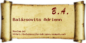 Balázsovits Adrienn névjegykártya